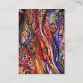 VIVIEN EN MERLIN Roze Paarse Fantasy Kraft Visitekaartje (Achterkant)