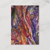 VIVIEN EN MERLIN Roze Paarse Fantasy Perkament Visitekaartje (Achterkant)