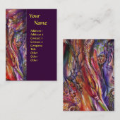 VIVIEN EN MERLIN Roze Paarse Fantasy Visitekaartje (Voorkant / Achterkant)