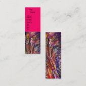 VIVIEN EN MERLIN Roze Paarse Fuchsia Fantasy Mini Visitekaartje (Voorkant / Achterkant)