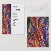 VIVIEN EN MERLIN Roze Paarse witte parelbruine fan Visitekaartje (Voorkant / Achterkant)