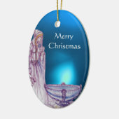 VIVIEN/LADY VAN DE LAKE Red Blue Gemstone Keramisch Ornament (Links)