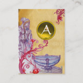 VIVIEN MONOGRAM geel Visitekaartje (Achterkant)