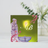 VIVIEN MONOGRAM gele topaas goud Kaart (Staand voorkant)