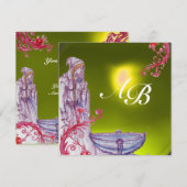 VIVIEN MONOGRAM gele topaz Kaart (Voorkant / Achterkant)