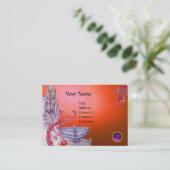 VIVIEN MONOGRAM oranje wit paars Visitekaartje (Staand voorkant)