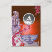 VIVIEN MONOGRAM oranje wit Visitekaartje (Achterkant)