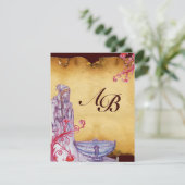 VIVIEN MONOGRAM paars Kaart (Staand voorkant)