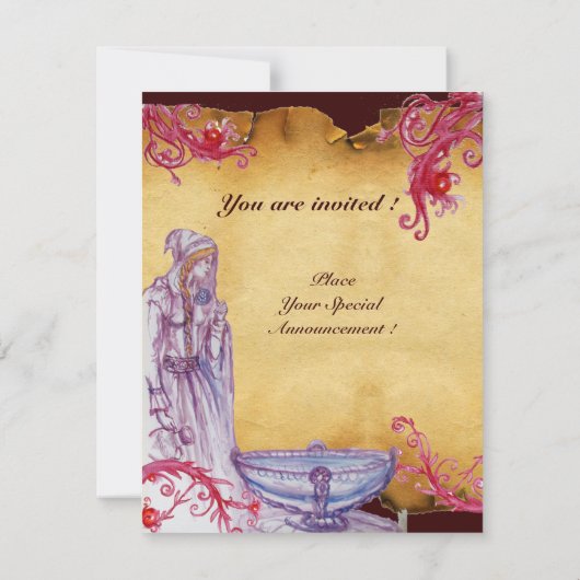 VIVIEN MONOGRAM paars Kaart (Achterkant)