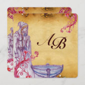 VIVIEN MONOGRAM paars Kaart (Voorkant / Achterkant)