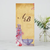 VIVIEN MONOGRAM paars Kaart (Staand voorkant)