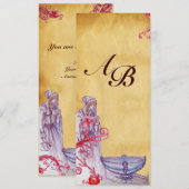 VIVIEN MONOGRAM paars Kaart (Voorkant / Achterkant)