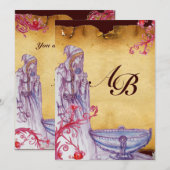 VIVIEN MONOGRAM paars Kaart (Voorkant / Achterkant)