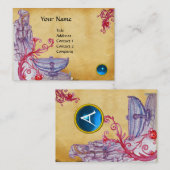 VIVIEN MONOGRAM paars Visitekaartje (Voorkant / Achterkant)