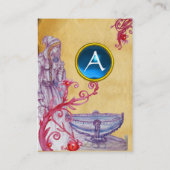 VIVIEN MONOGRAM paars Visitekaartje (Achterkant)