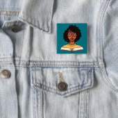 Vivienne Booker Vierkante Button 5,1 Cm (In situ)