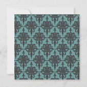 Vivienne Damask Bridal Shower Invitation Kaart (Achterkant)