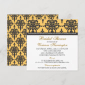 Vivienne Damask Bridal Shower Invitation Kaart (Voorkant / Achterkant)