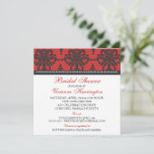 Vivienne Damask Bridal Shower Invitation Kaart (Staand voorkant)