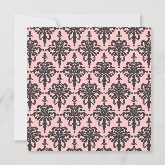 Vivienne Damask Bridal Shower Invitation Kaart (Achterkant)