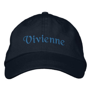 Vivienne geborduurd Baseball Pet / Pet blauw