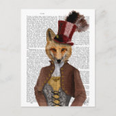 Vivienne Steampunk Fox Briefkaart (Voorkant)