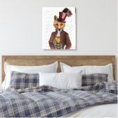 Vivienne Steampunk Fox Canvas Afdruk (Insitu (Slaapkamer))