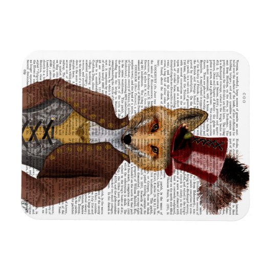 Vivienne Steampunk Fox Magneet (Horizontaal)