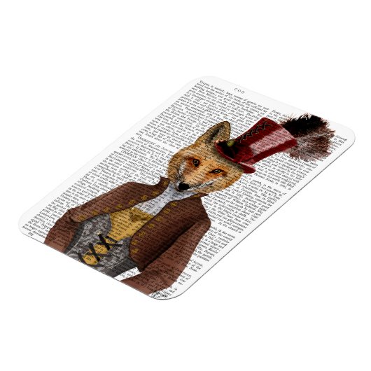 Vivienne Steampunk Fox Magneet (Linkerzijde)