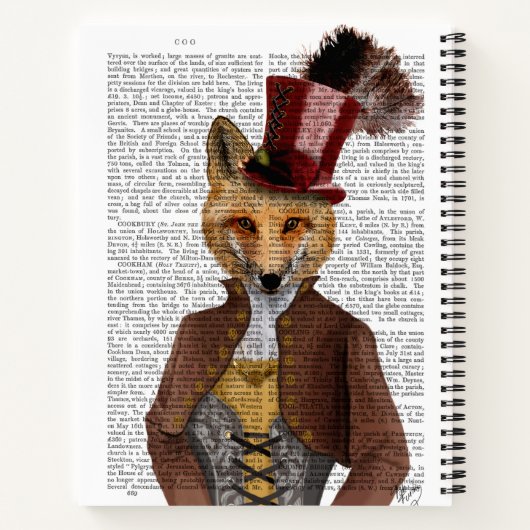 Vivienne Steampunk Fox Notitieboek (Achterkant)