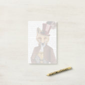 Vivienne Steampunk Fox Post-it® Notes (Op bureau)