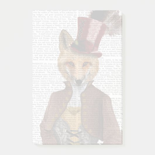 Vivienne Steampunk Fox Post-it® Notes (Voorkant)