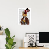 Vivienne Steampunk Fox Poster (Thuiskantoor)