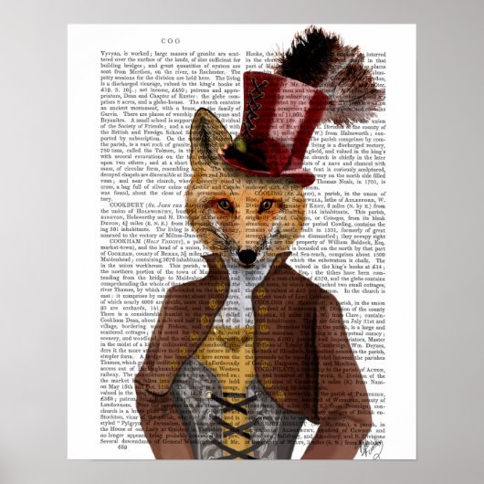 Vivienne Steampunk Fox Poster (Voorkant)