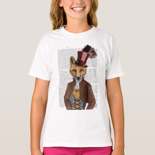 Vivienne Steampunk Fox T-shirt (Voorkant)