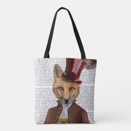 Vivienne Steampunk Fox Tote Bag (Achterkant)