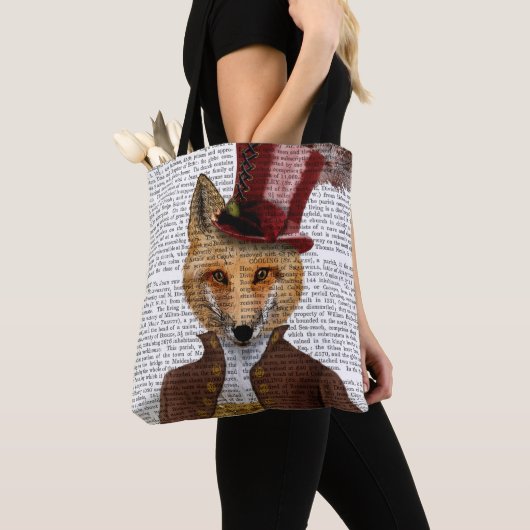 Vivienne Steampunk Fox Tote Bag (Dichtbij)
