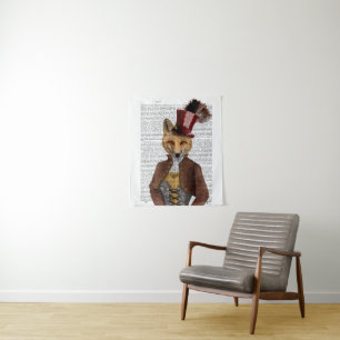 Vivienne Steampunk Fox Wandkleed