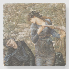Viviens Beguiling van Merlijn (Edward Burne-Jones) Stenen Onderzetter