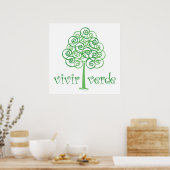 Vivir Verde Poster (Keuken)