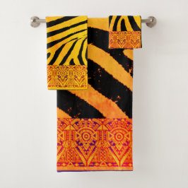 Vivisi Zebra Bath Towel Set Bad Handdoek