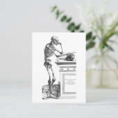 Vivitur Ingenio - Skeleton Briefkaart (Staand voorkant)