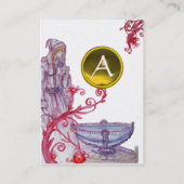 VIVIVIEN MONOGRAM geel metaalgoud Visitekaartje (Achterkant)