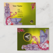 VIVIVIEN MONOGRAM geel wit grijs Visitekaartje (Voorkant / Achterkant)