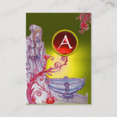 VIVIVIEN MONOGRAM geel wit rood Visitekaartje (Achterkant)