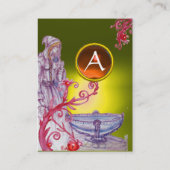 VIVIVIEN MONOGRAM geel wit sinaasappel Visitekaartje (Achterkant)