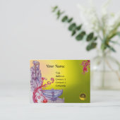 VIVIVIEN MONOGRAM geel wit Visitekaartje (Staand voorkant)