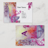 VIVIVIEN MONOGRAM goud metaalpapier Visitekaartje (Voorkant / Achterkant)