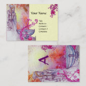 VIVIVIEN MONOGRAM goud metaalpapier Visitekaartje (Voorkant / Achterkant)