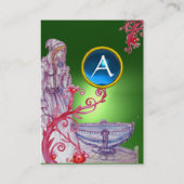 VIVIVIEN MONOGRAM groen wit blauw Visitekaartje (Achterkant)